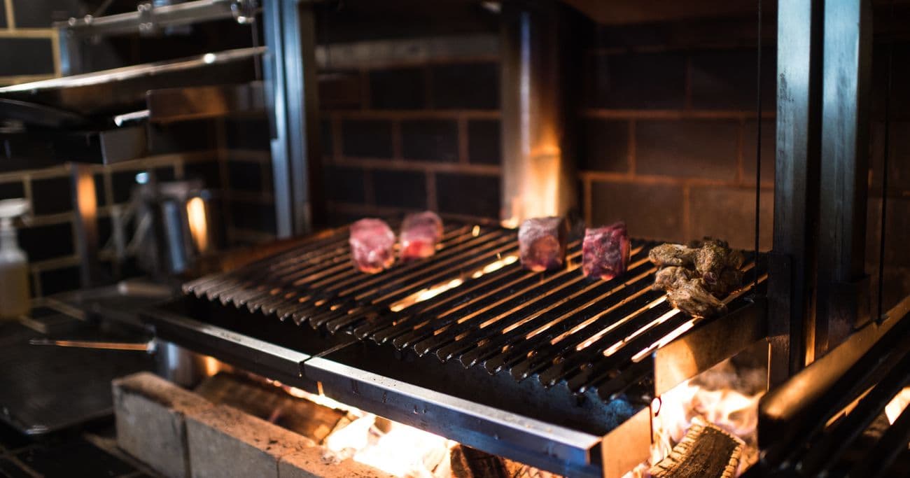 Filet Mignon on the kitchen grill being made